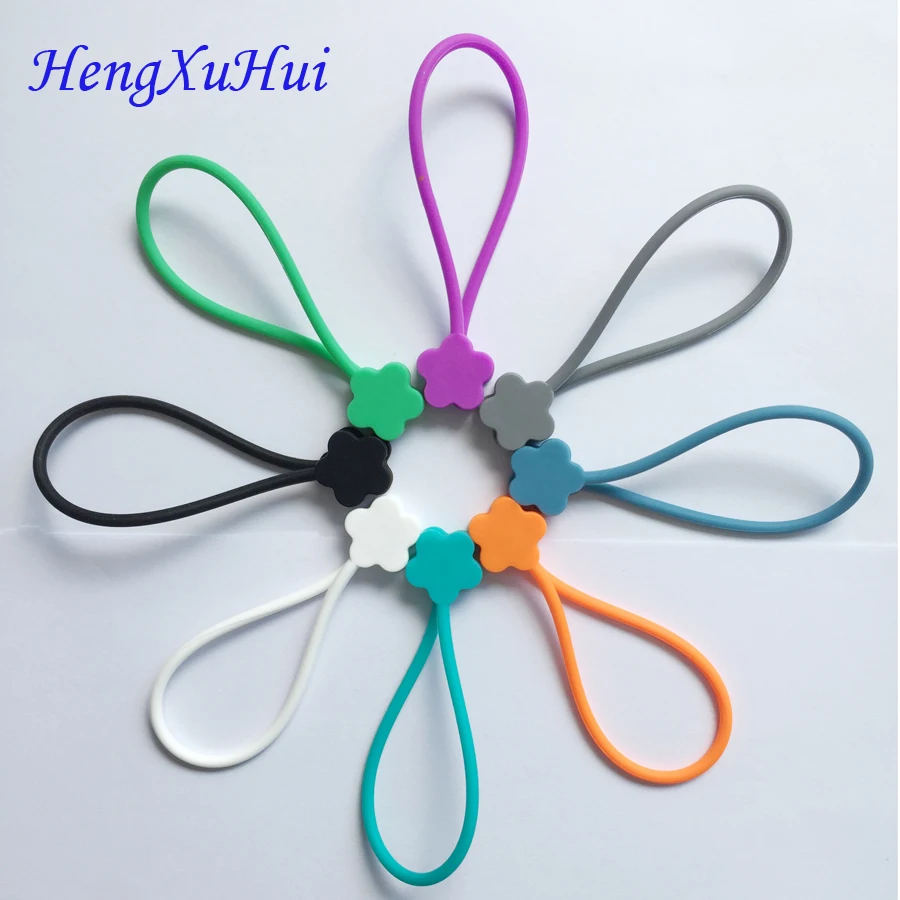 Силикона магнита устройство для сматывания шнура питания и наушники кабеля