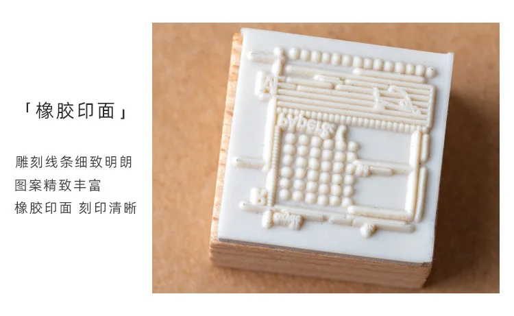 WOKO винтажный коллаж узоры печать ретро креативный деревянный и резиновый уплотнитель журнал резиновый штамп декоративный планировщик дневник