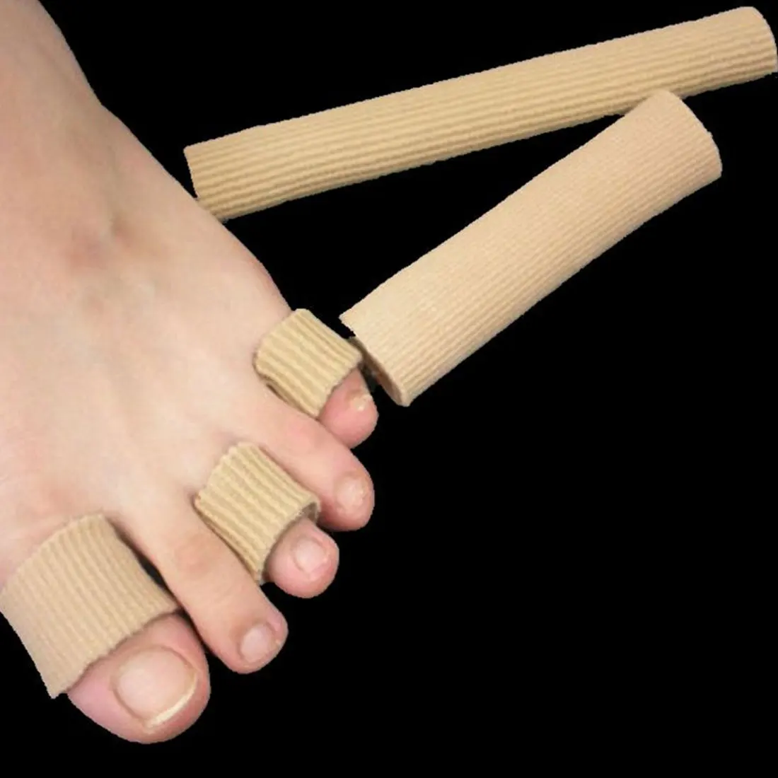 

Fabric Finger Toe Protector Separator Silicone Bunion Bone Ectropion Adjuster Hallux Valgus Corrector Pedicure Foot Care Tools
