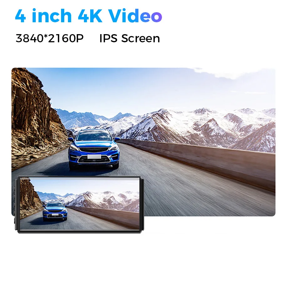 Видеорегистратор автомобильный 4K GPS Wi-Fi IPS 2160P 2 камеры | Автомобили и мотоциклы
