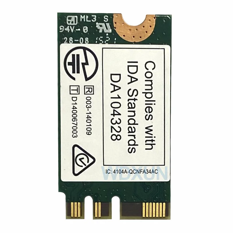 Беспроводная карта адаптера для Killer 1525 802.11ac 867 Мбит/с AC1525 + Bluetooth 4 0 M.2 NGFF E/A Key Mini WiFi