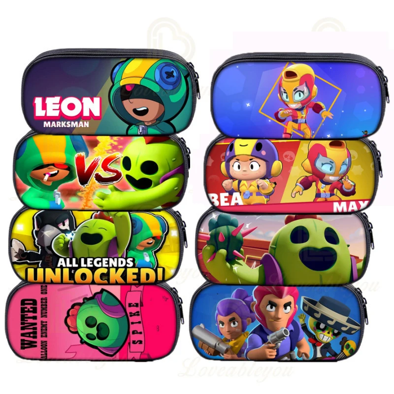 

New ers Pencil Case for Girls Boys Gifts School Cute Star Leon Crow Pencil Box Pencilcase School High Capacity Stationery Bag
