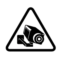 warning sign car sticker camera cctv video surveillance sign vinyl accessories pvc decal 14cm12cm