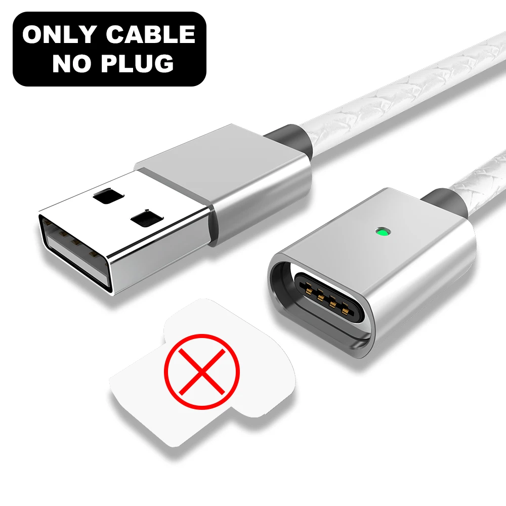 Only White Cable Vanniso 1 м 2 м микро USB кабель Магнитный кабель для iphone 3A Быстрая зарядка usb type C мобильный телефон быстрое зарядное устройство магнитный кабель для передачи данных - Цвет: Only White Cable