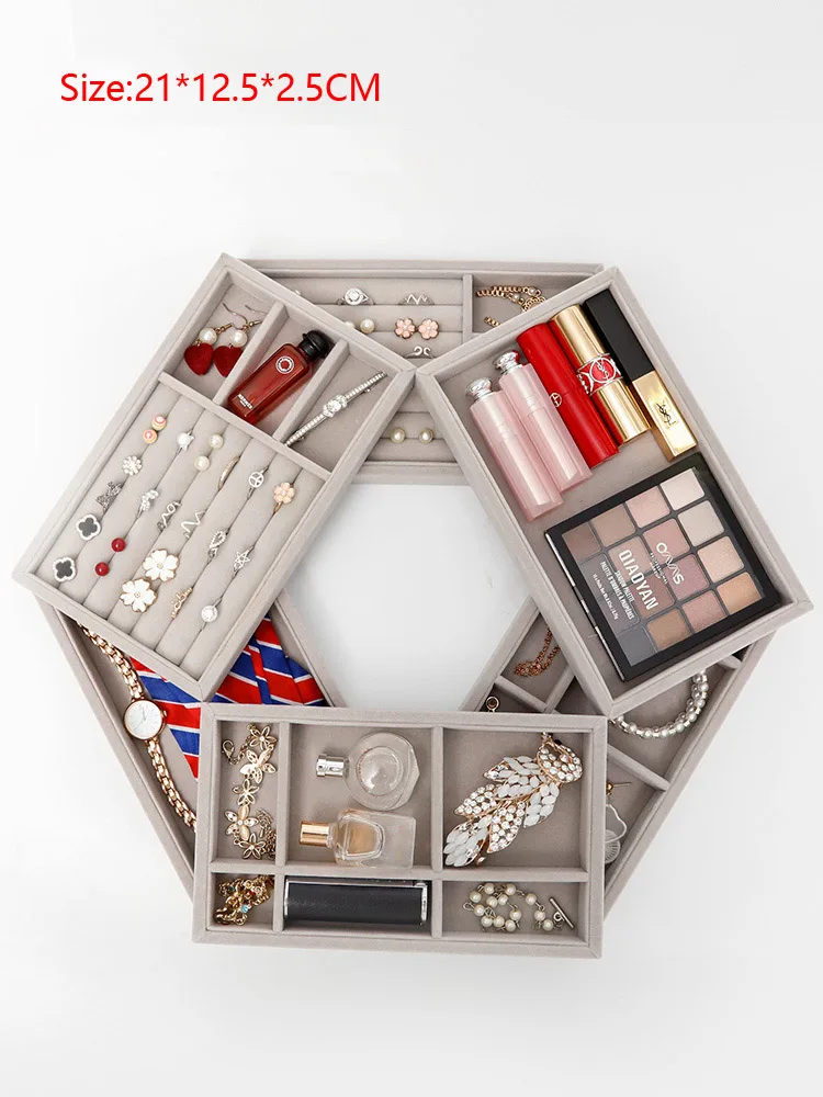 

New Drawer DIY Jewelry Storage Tray Ring Bracelet Gift Box Jewellery Organizer Earring Holder Small Size Fit Most Room Space