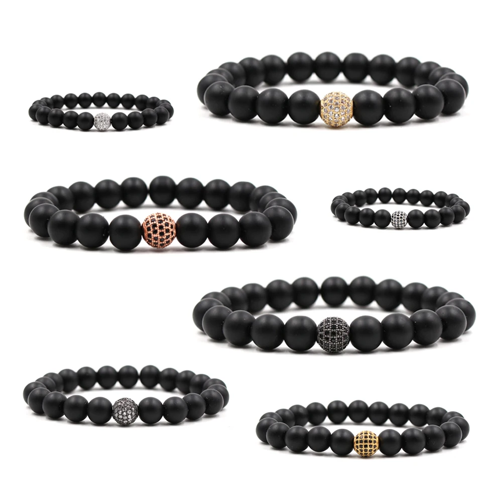 Горячая Распродажа парные стеклянные бусины микро циркониевые браслеты для