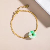 sa silverage female feminina bangles for women natural jade bracelet simple design temperament white retro jade bracelet