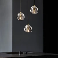 american modern crystal pendant lamp luxury golden hanging chandelier used for bedroom restaurant bar home decor pendant lights