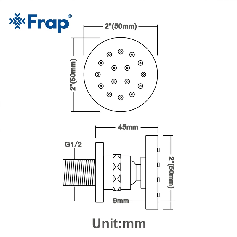 Аксессуары для ванной комнаты Frap настенный смеситель душа из хромированной