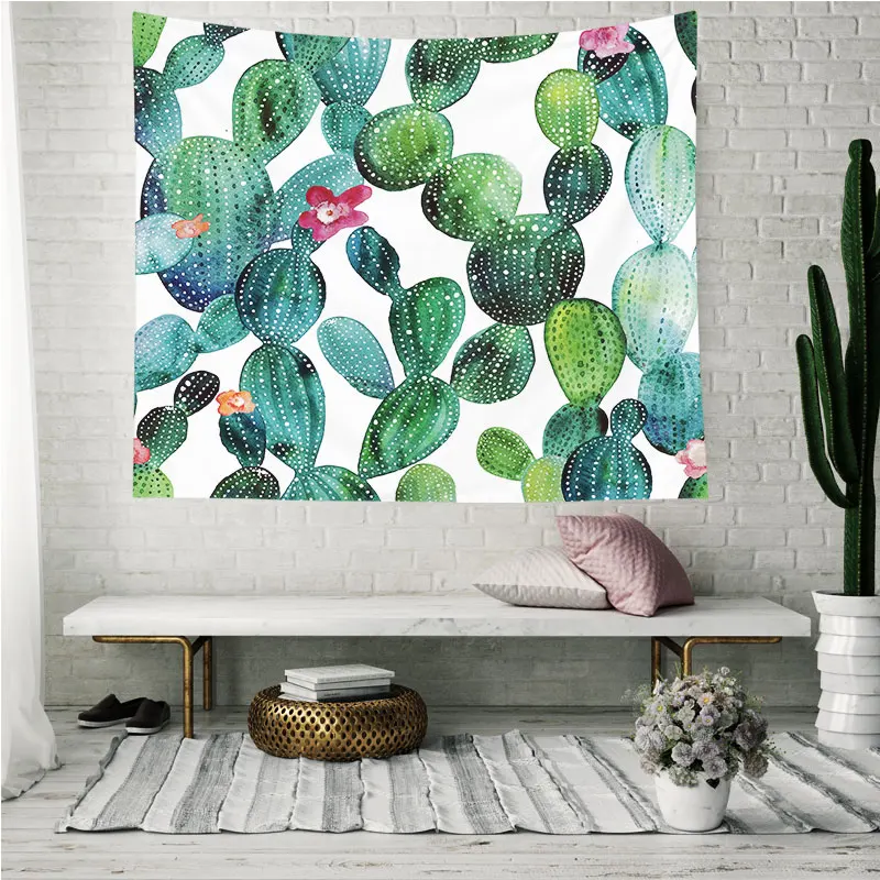 Настенный гобелен с растительным принтом домашний декор полиэстер рисунок