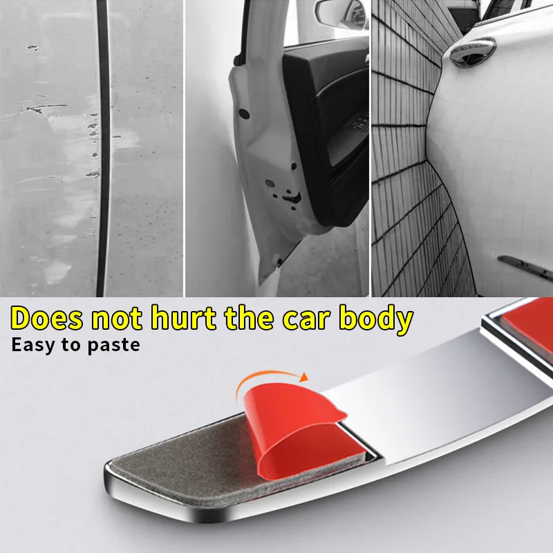 

Corner Protector Scratches Strips Double Protector Crash Blade Anti-collision Auto Accessories Car Bumper Protector 4pcs Black