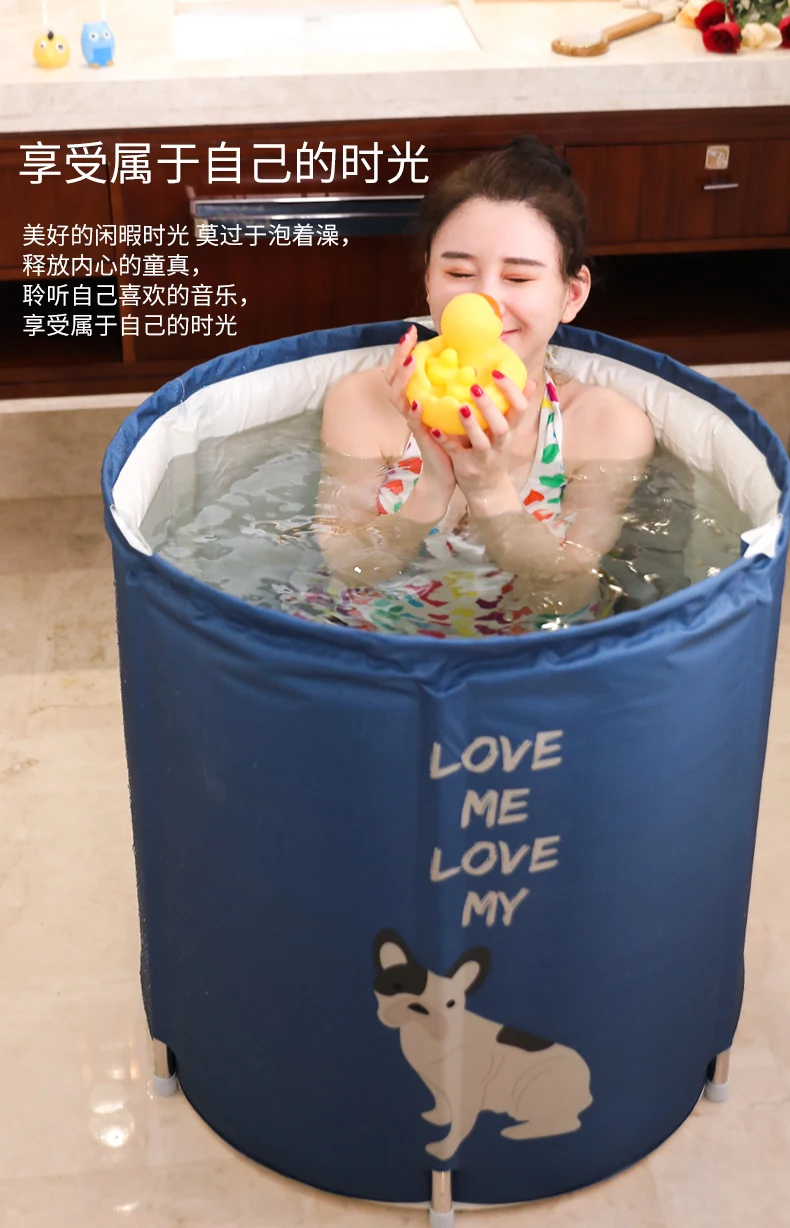 

Bathtub Bath Barrel Inflatable Adult Body Folding Bath Barrel Bath Barrel Bath Barrel Thick Plastic Household Tub