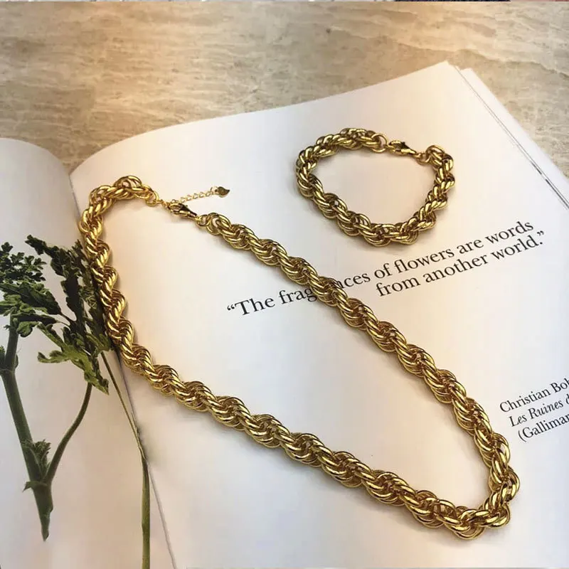 

XIYANIKE 925 Sterling Silver Coarse Twist Hollow Ferrule Necklace For Women Fashion Simple Jewelry Party Adjustable Wholesale