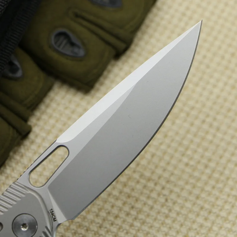 Флиппер складной нож 154CM стальные G10 titanium ручка Отдых на природе охотничий