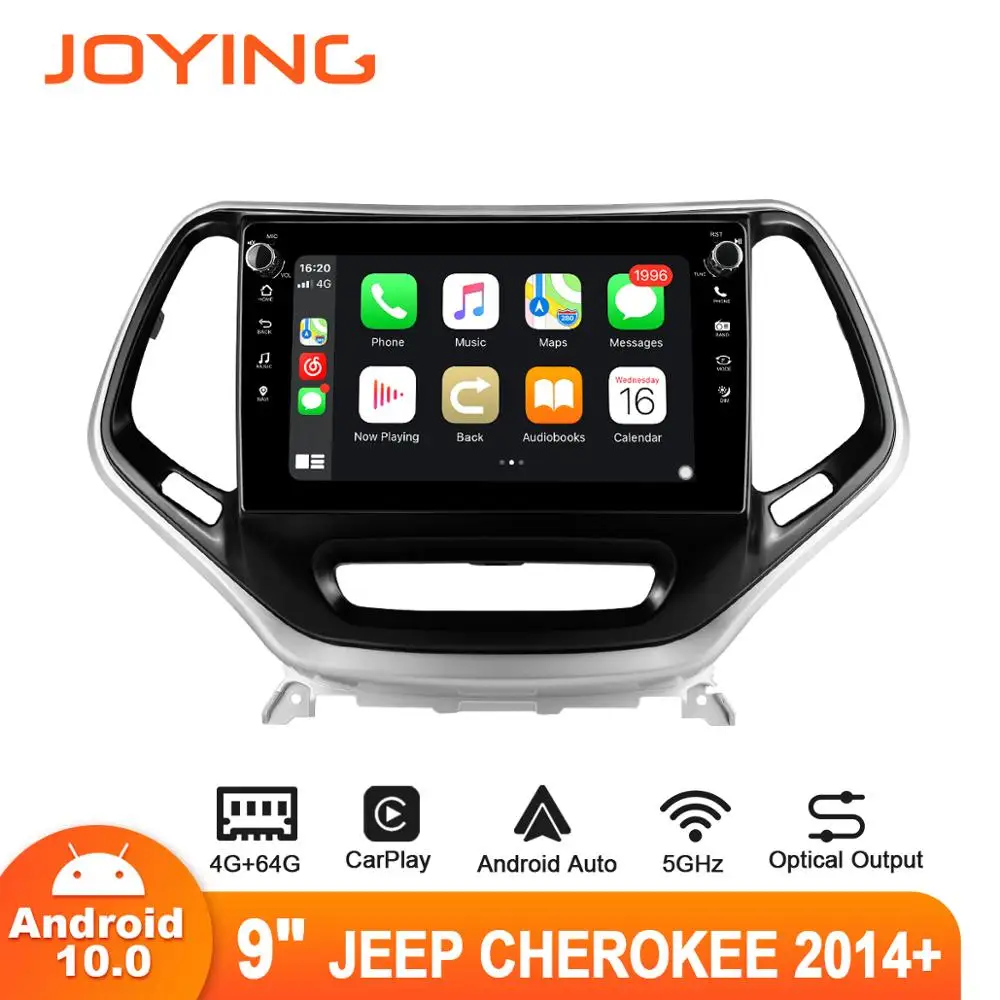 For Jeep Cherokee 2014+ Spdif Dsp Carplay Subwoofer 5gwifi Optical Output Gps Ips1280*720 Dvr Dab