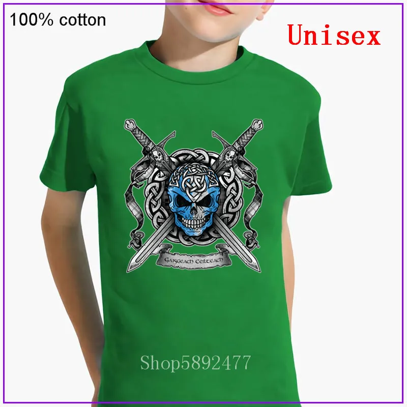 Одежда для мальчиков и девочек с изображением черепа Викинга кельтского воина