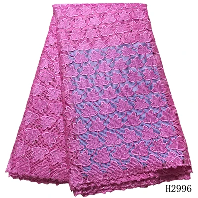 Африканская кружевная ткань TIssu Africain, шнур, Многоярусное Африканское гипюровое кружево, класс, аккуратная вышивка, гипюр для свадебного платья HJ2996 - Цвет: as picture