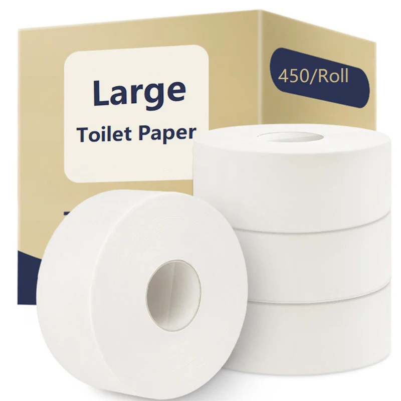 

Jumbo Commercial Bathroom Home Roll Toilet Paper Large Tissue 4Ply