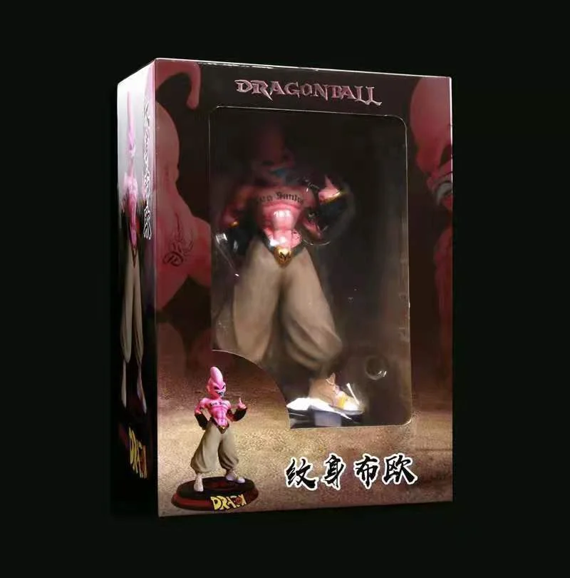 

New Anime Peripheral Dragon Ball Model Decoration Jewelry GK Majin Buu Tattoo Muppet Boxed Hand-made Toys Collection Gift