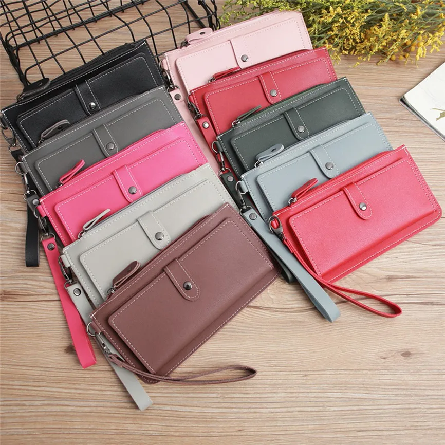 Одноцветный мини кошелек роскошный женский модный трендовый Маленький