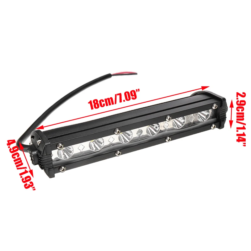 

1pc 7 Inch 18W 7000K 800LM Car LED Strip Work Light Bar Single Row Off Road Led Lights For Jeeps SUV Motorcycles