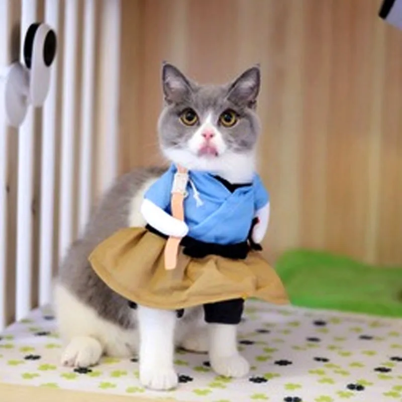 Забавная для кошек собак костюм юбка одежда щенков одевания Одежда