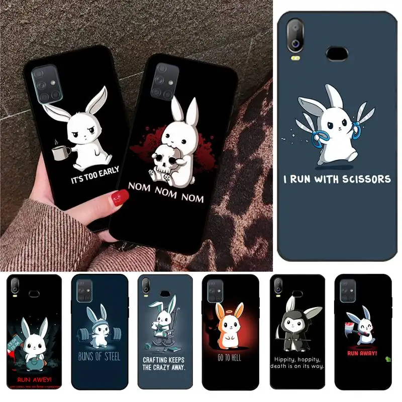 HPCHCJHM милый силиконовый чехол для телефона с Белым Кроликом Samsung Galaxy A01 A11 A31 A81 A10 A20
