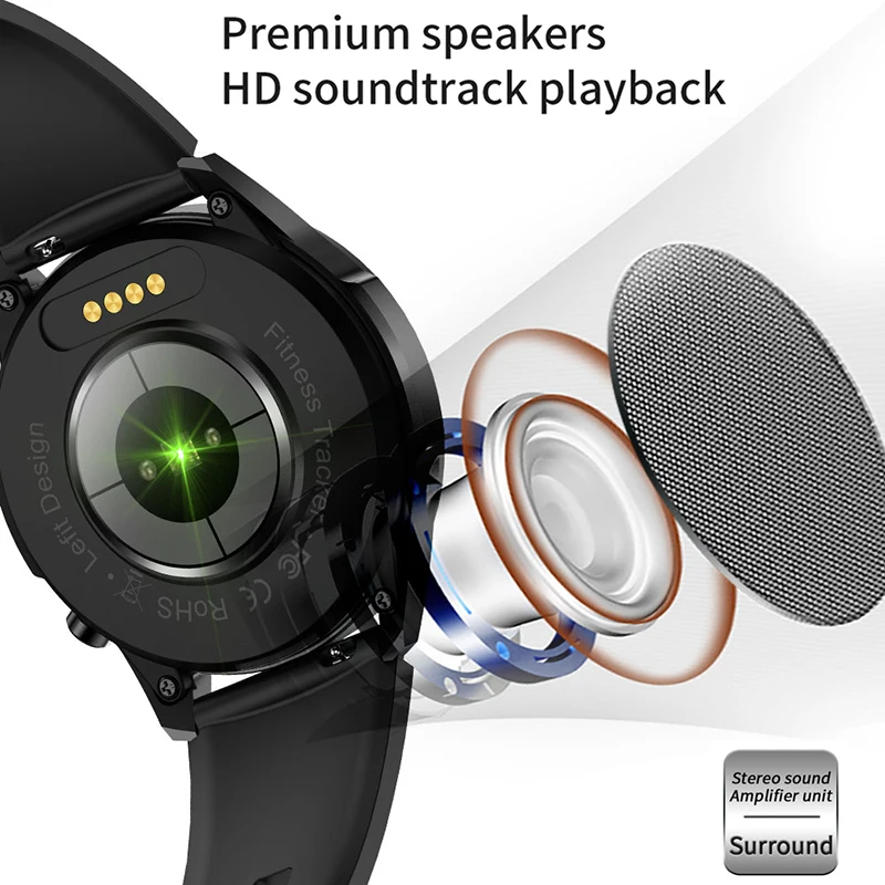 Music Smart Watch Heart Rate Blood Pressure Body Temperature Sports Fitness Luxury Watches Bluetooth Call Smartwatch iOS Android |