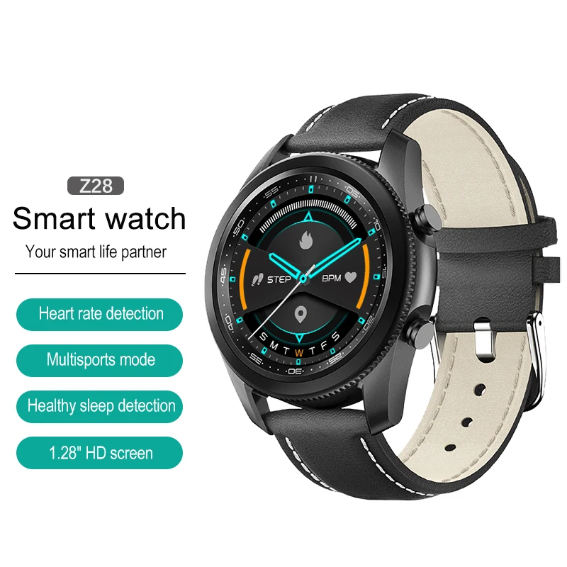 

TAIHOM Z28 Smart Watch Round Screen Rotating Housing Bluetooth Call Heart Rate Monitor Multiple Sport Modes for Women Men