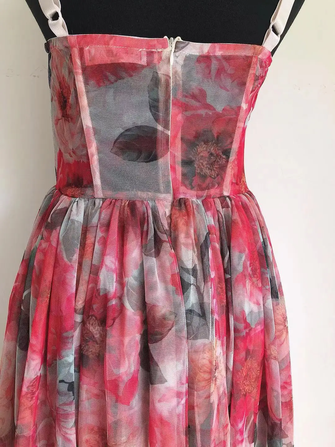 Женское вечернее платье Tingfly прозрачное на бретелях с высокой талией и цветочным