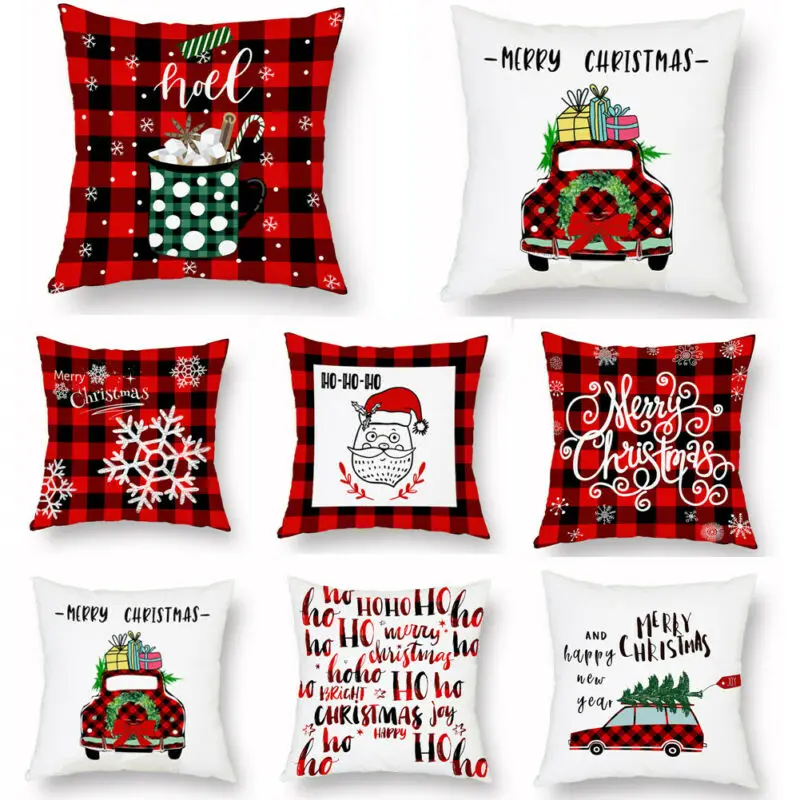 45x45 см хлопчатобумажный льняной Чехол Подушка Рождественский Декор для дома
