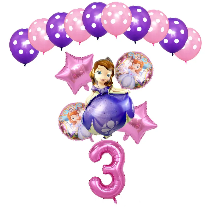 Набор из 16 предметов с изображением принцессы Софии тема для девочек День