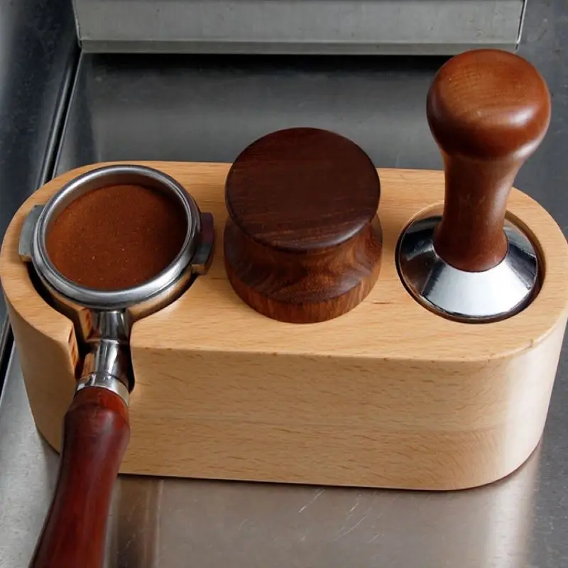 58 мм буковая Подставка под порошковый пресс держатель для итальянского кофе