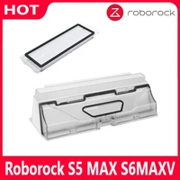 roborock s5 max s6 maxv pure new dust box vacuum cleaner robotic parts robot dustbin box with filter accessroies