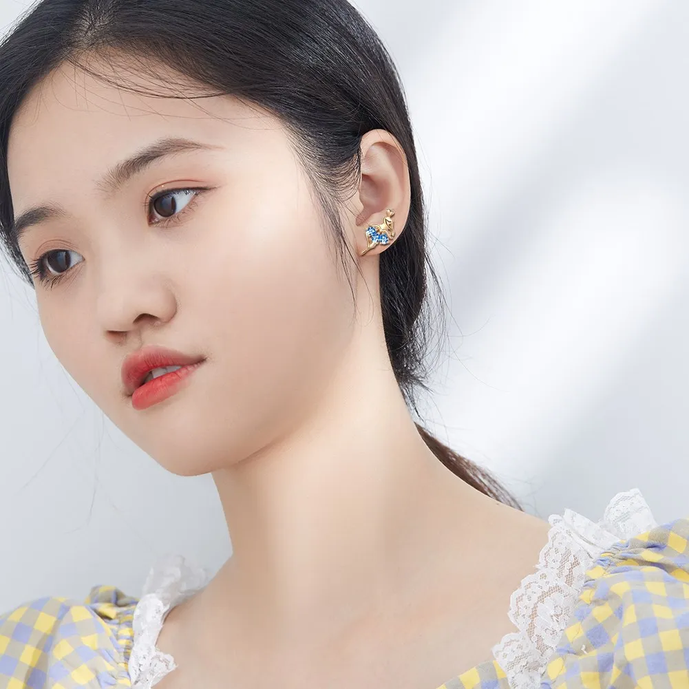 

M925 Sterling Silver color New Woman Fashion Jewelry Crystal Zircon Hot Selling Earrings AKE292