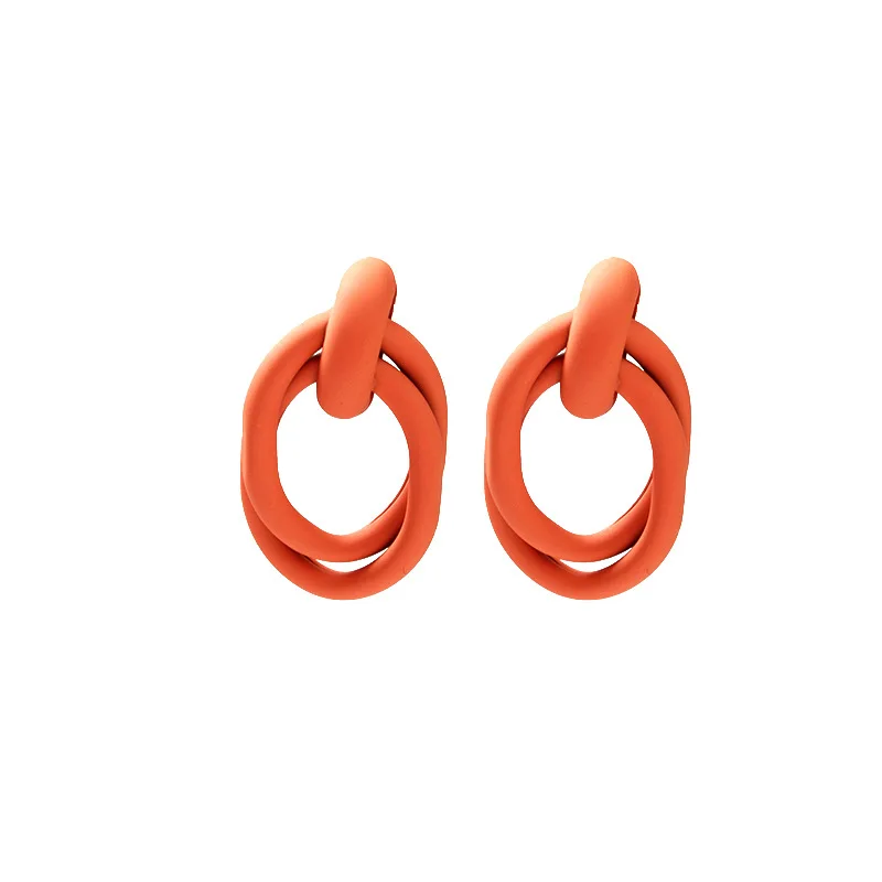 

2020 Ladies Fashion Trend Personality Creative Earrings Five-color Asymmetric Earrings Everyday All-match Birthday Gift
