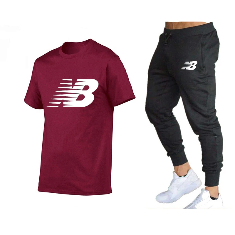 

2021 Men's Sweatshirt + Pants 2 Piece Set Casual Sportswear Basketball Wear Spring and Summer New Sportswear Brand NB Suit