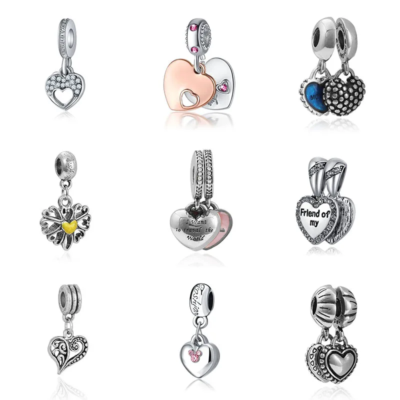 Fit charms plata de ley 925 браслет Ювелирная бижутерия с кристаллом Шарм горка Pendantss Морская звезда бусины в античном стиле DGB458