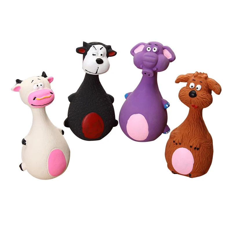 Симпатичная мультяшная игрушка для домашних животных собака вокал латексная