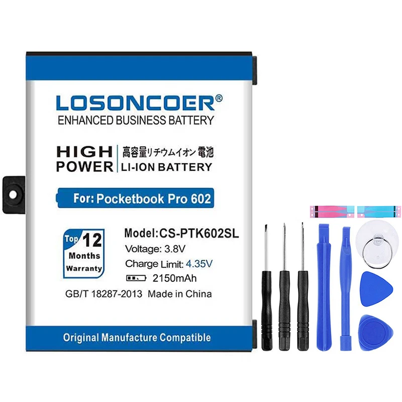 LOSONCOER 2150 мА/ч, CS-PTK602SL 1ICP4/40/60 1S1P хорошее качество Батарея для карманной книги Pro 602/603/612/902/903/912/920