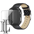 Чехол и ремешок из углеродного волокна для Apple watch band 5 4 3 44 мм 40 мм, браслет для iWatch band 42 мм38 мм, Apple watch 5 4 3 2 1