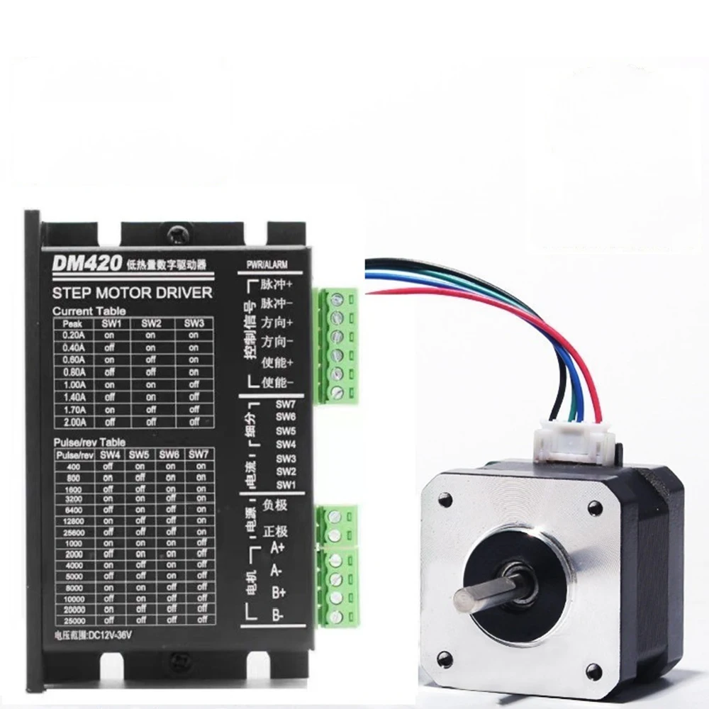 Híbrido Motor Deslizante 42bygh40 Torque 0.45n. m 1.5a Corpo 40 mm 1.8 ° Mais 2.0a Dm420 Dsp Motor Deslizante Driver Cnc Impressora 3d Nema17 42 Motor de passo