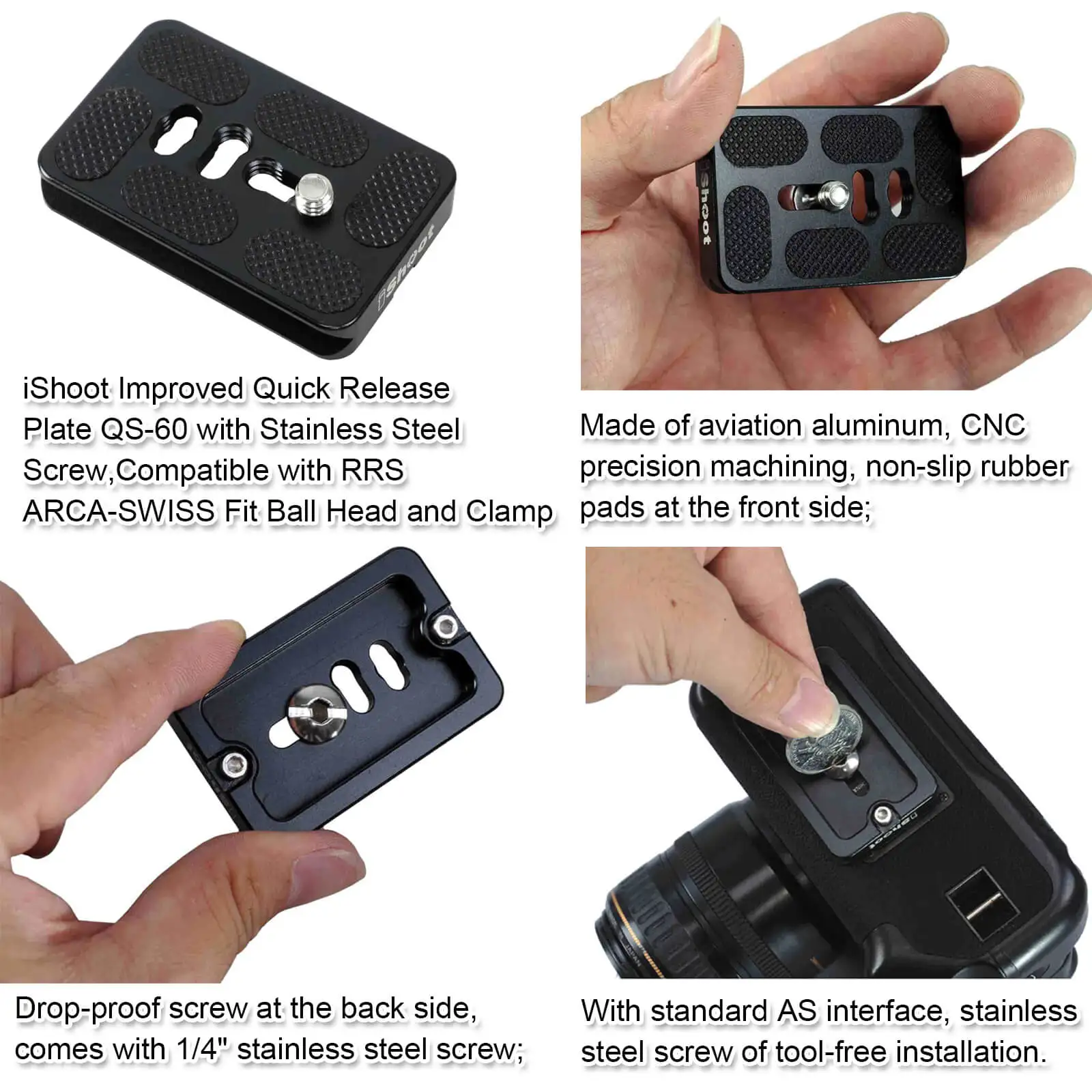 

Original Panoramic Ball Head + Camera Quick Release Plate with Panorama Clamp & Base Low Center of Gravity High Locking Force