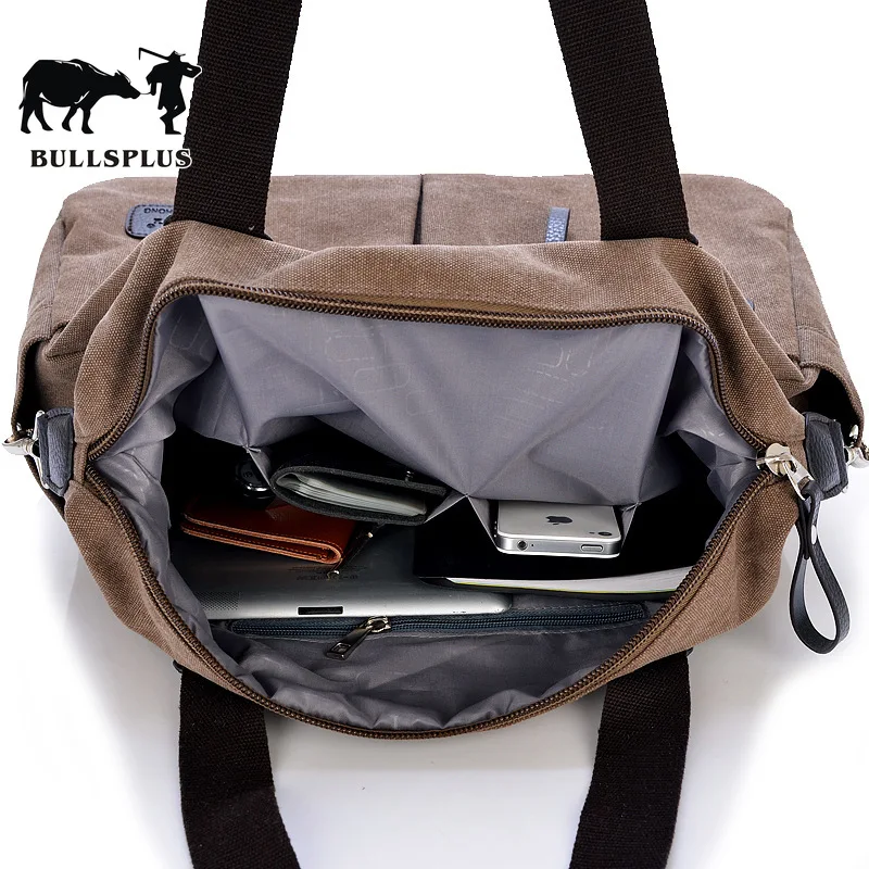 The Korean version of leisure simple literary canvas bag women's bag hand bill of lading shoulder messenger bag man bag