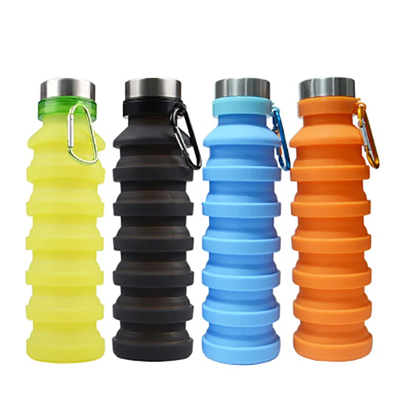 Новая 550 мл портативная гелевая чашка 4 цвета складная силиконовая бутылка для