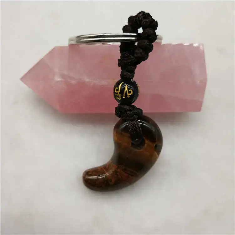 Прямая доставка брелок натуральный желтый тигровый глаз хрустальные аксессуары