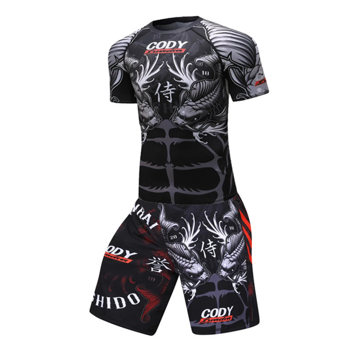 

Compression t shirt Mens jiu jitsu bjj Sports Suits Quick Dry Sets Clothing Sport Joggers Workout Gym Fitness Tracksuits Running