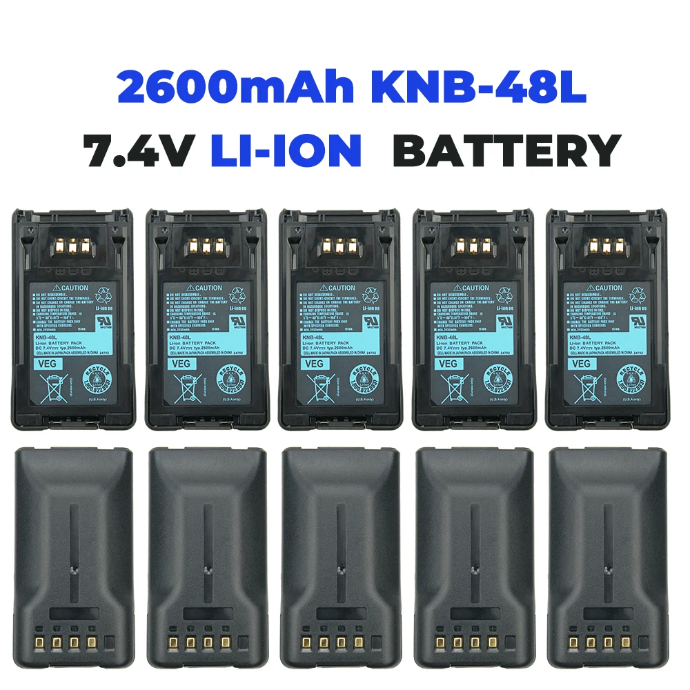 10X KNB 48L 2600 мАч аккумулятор для Kenwood NX200 NX300 TK5220 TK5320 двухсторонняя