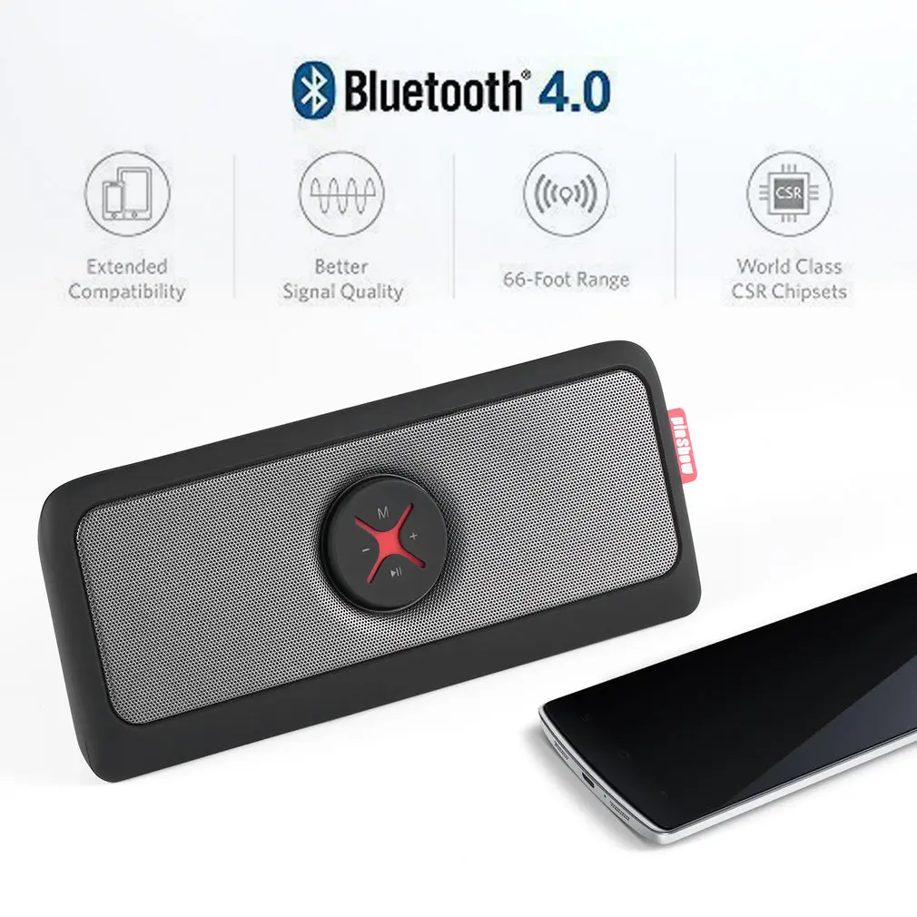 

Stereo Portable Wireless V2.1 /Aux-in Speaker 5W Built-in Mic Handsfree Call 3.5mm AUX Play 60Hz-20KHz