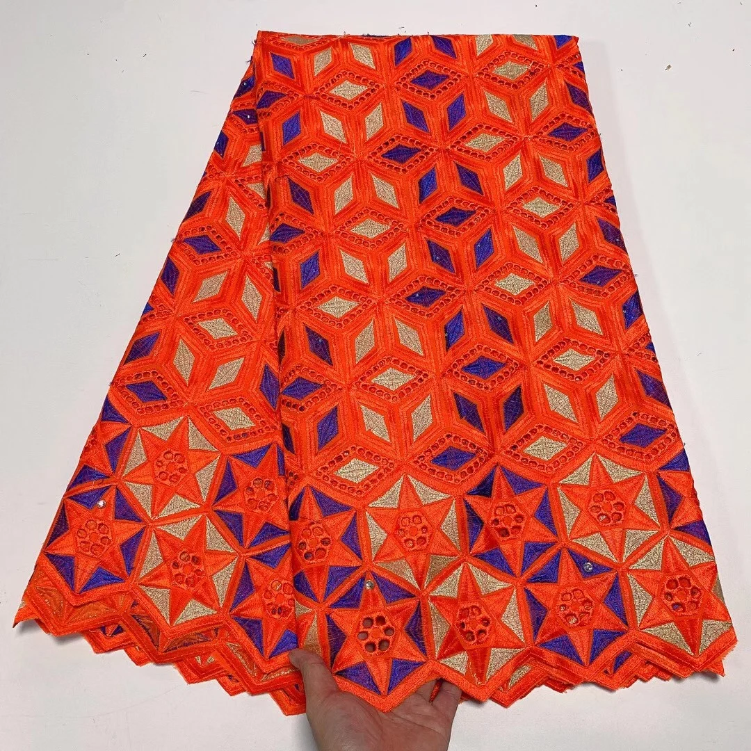 

Популярная швейцарская вуаль кружева в Швейцарии африканская кружевная ткань высокого качества 5 ярдов африканская 100% хлопчатобумажная шв...